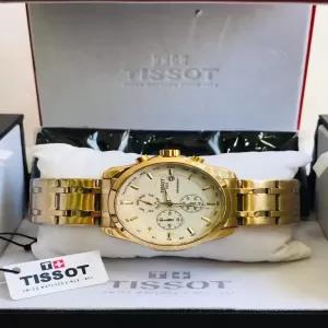 Tissot Mens Fashion Gold Watch