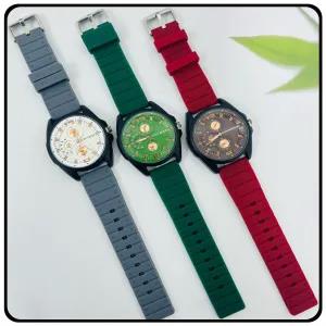 Grey Mens Casual Rubber Watch