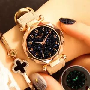 Grey Xiaoya Luxury Luminous Ladies Starry Sky Fashion Watch