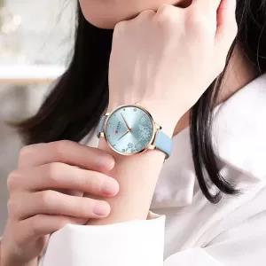 Light Blue CURREN Blue Ladies Watches Fashion seel machine W