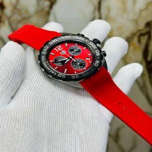 Red New Mens AAA TAG HUER CHRONOGRAPH RUBBER BELT Watch