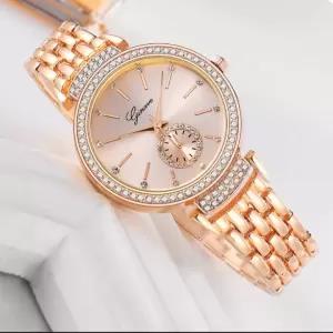 Rose Gold Ginave Geneva Luxury Ladies Girls Women Fashionabl