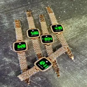 Rose Gold Womens Casual Led Silver Rose Gold Black Watch