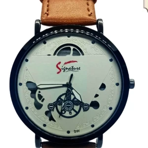 Signature Brand Unisex Leather Band Watch Casual Gift
