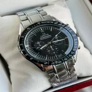 Omega Men Casual Silver Watch