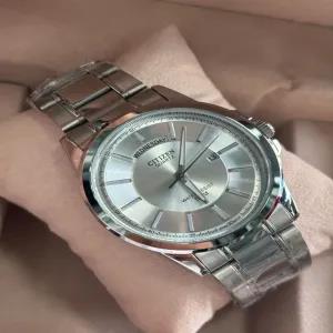 Silver Casual Citizan Watch For Men