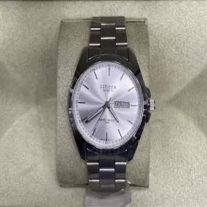 Silver Citizen Luxury Mens Quartz Wrist business Watch