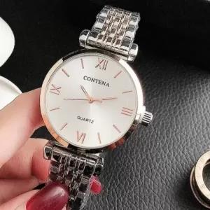 Silver Gold CONTENA Lovely Ladies Girls Casual Analog Quartz