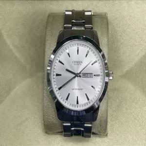 Silver Luxury Mens Quartz Wrist business Watch