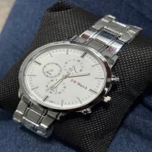 Silver Mens And Boys Casual Silver Sw Watch