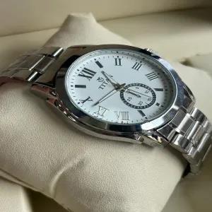 Silver Mens Boys Casual Fashion Silver Wrist Watch