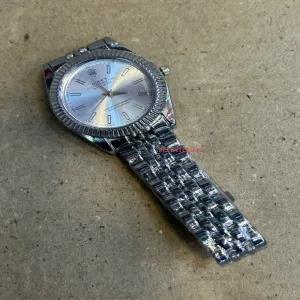 SILVER Mens Casual Rolex Brand Watch (06 Months Battery War