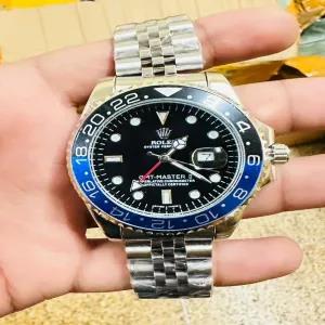 Silver Mens Casual Rolex Watch Boys Gift