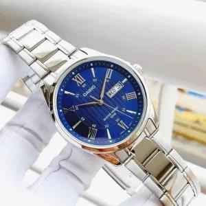 Silver Mens Casual Wristwatch