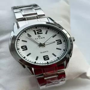 Silver Mens Fashion Boys Casual Watch Gift