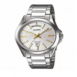 Silver MTP-1370D-7A2VDF Mens Casual Watch