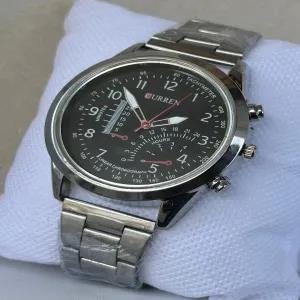 Silver New Mens Boys Casual Silver Watch