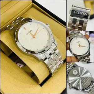 Silver New Mens Casual Citizen Wrist Watch