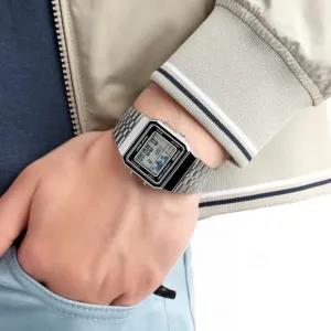 Silver New Mens Sports world time Watch