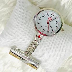 SILVER Nursing Pocket Watch Nurse Brooch Watch High Quality