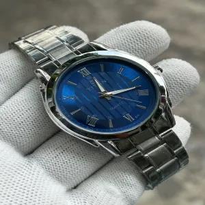 Silver Simple Mens Casual Silver Watch