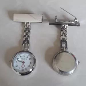 Silver Stainless Steel Nursing Watch For Hospital Nurses and