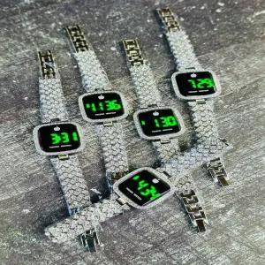 Silver Womens Casual Led Silver Rose Gold Black Watch