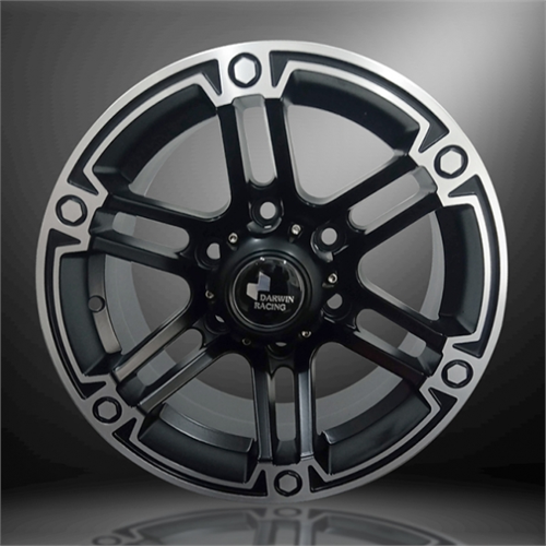 D-6027 15x7 6/139.7PCD FLAT BLACK (SET)