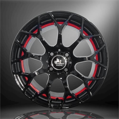 D-9050 15x6.5 4/100PCD BKP/RED (SET)