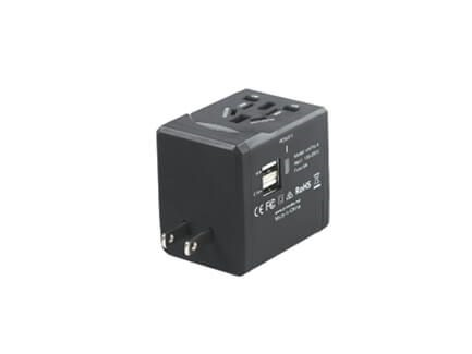 Promate Multi-Regional Travel adapter with Two USB Charging Ports