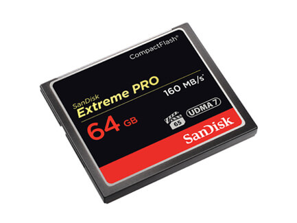 SanDisk Extreme Pro Compact Flash Memory Card 64GB