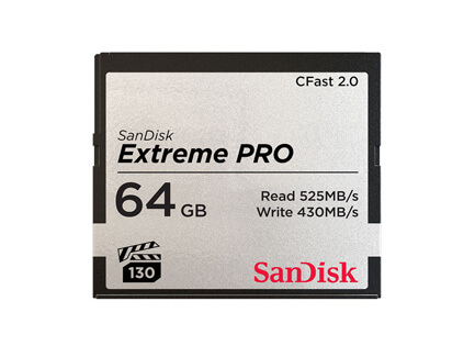 SanDisk Extreme Pro CFast 2.0 Memory Card 64GB