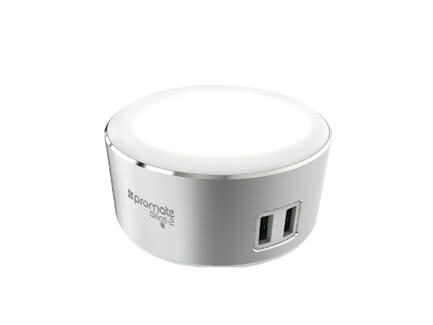 Promate Dual Port USB wall Charger with Night Light