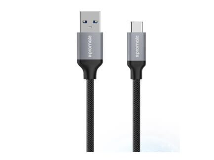 Promate USB-A to USB-C Data and Charging Cable Grey
