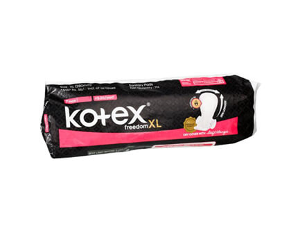 Kotex Freedom XL Dry Cover Sanitary Wear With Soft Wings 7 Pads