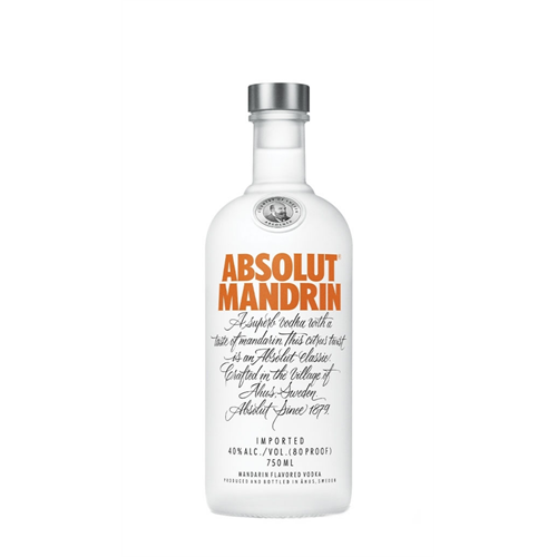 ABSOLUTE VODKA MANDERIN 750 ML