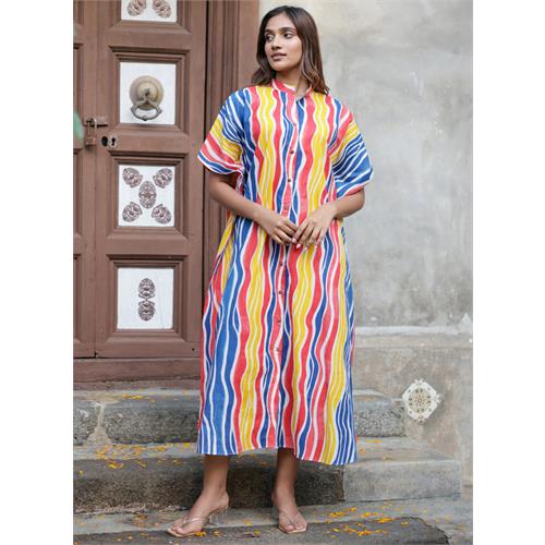 Kaftan Dress With Functional Side Pockets