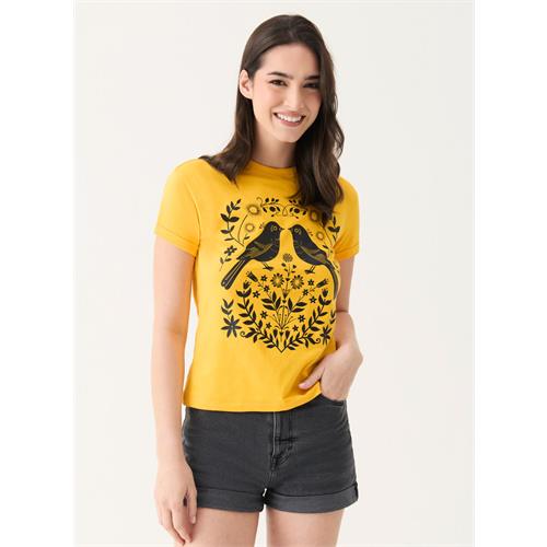 Bird Printed Crew Neck T-shirt