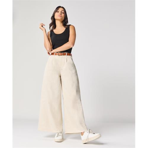 Flare Light Beige Twill Pant