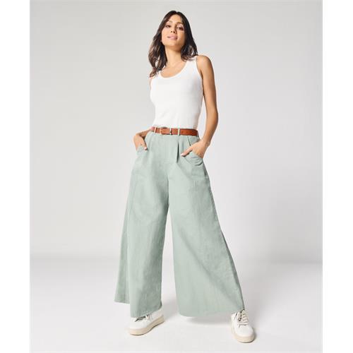 Flare Light Blue Twill Pant