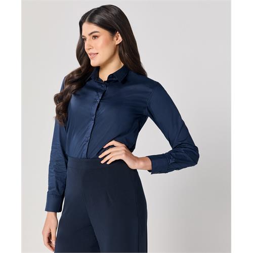 Formal Cotton Navy Blue Shirt