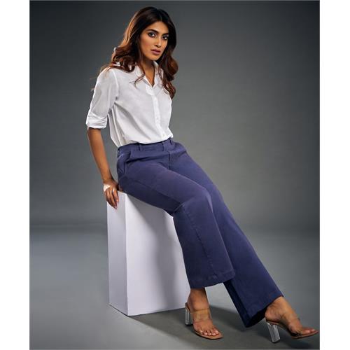 Navy Blue Twill Formal Pant