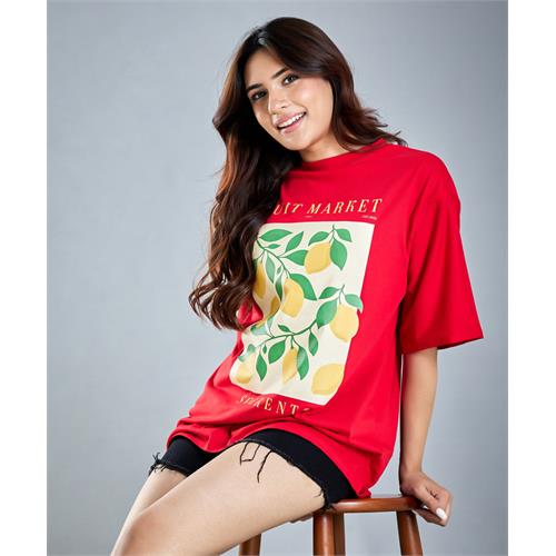 Oversize Red Lemon T-Shirt