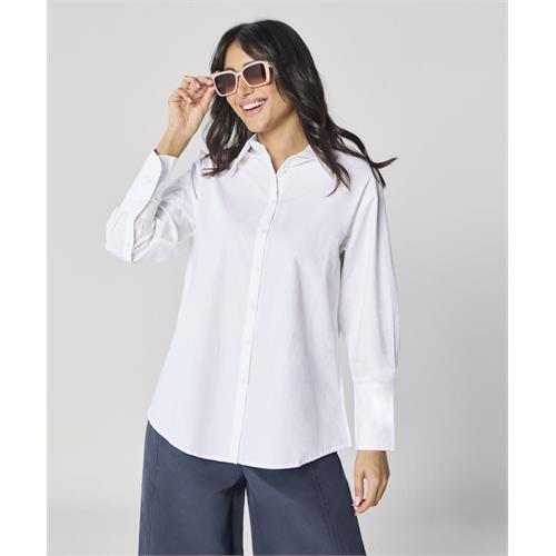 Cotton Oversized Shirt- White