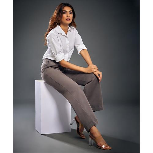 Grey Twill Formal Pant