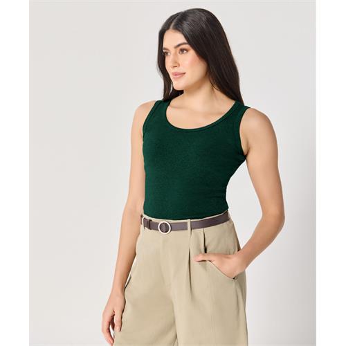 Dark Green Rib Cami Top