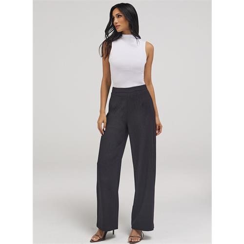 Flared Formal High Waist Pant- Dark Grey