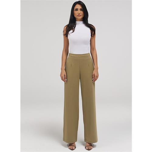 Flared Leg Formal Pant - Dark Beige