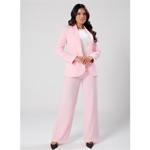Flared Leg Formal Pant- Pastel Pink