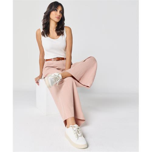 Flare Light Pink Twill Pant